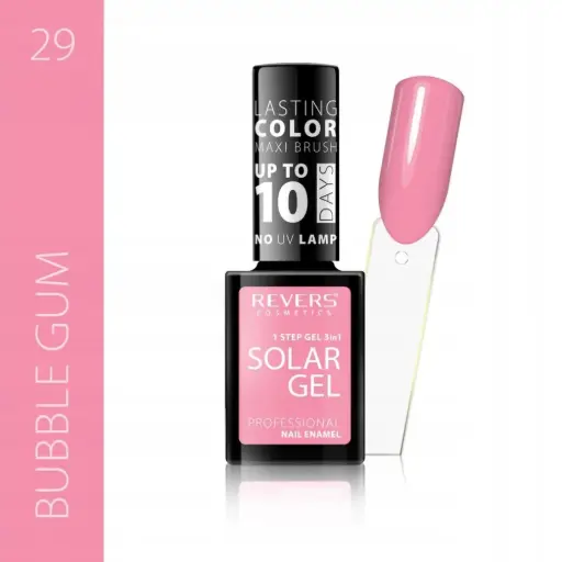 Revers Solar Gel 29 BUBBLE GUM βερνίκι νυχιών   χωρίς λάμπα