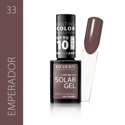 Revers Solar Gel 33 Emperador βερνίκι νυχιών χωρίς λάμπα