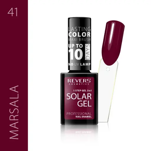 Revers Solar Gel 41 MARSALA βερνίκι νυχιών  χωρίς λάμπα