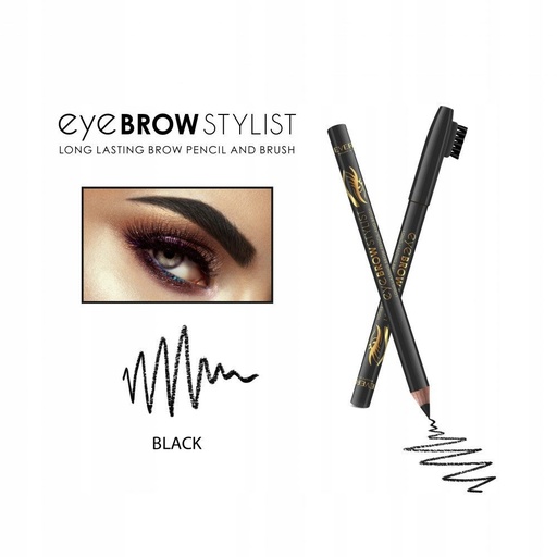 [brow13] Eye BROW STYLIST long lasting brow pencil & brush BLACK 05